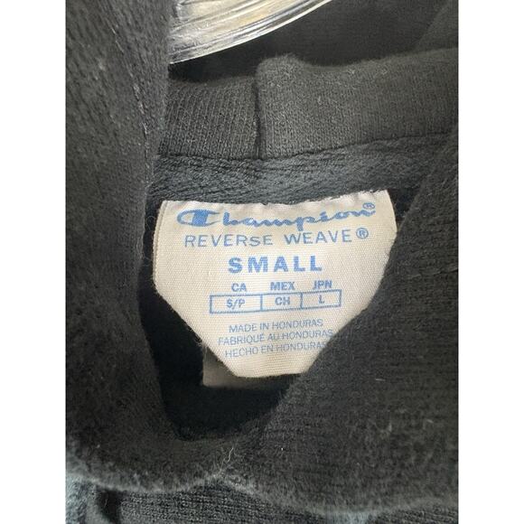 Champion Hulu Reverse Weave Hoodie Adult Small Black Pullover Employee City - Picture 3 of 8